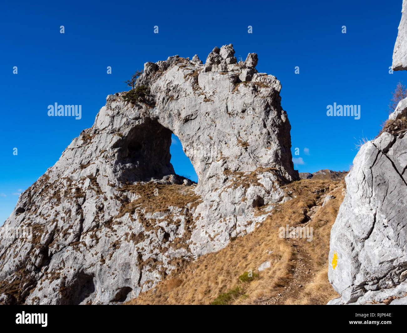 Porta di Prada rock in the italian alps Stock Photo - Alamy