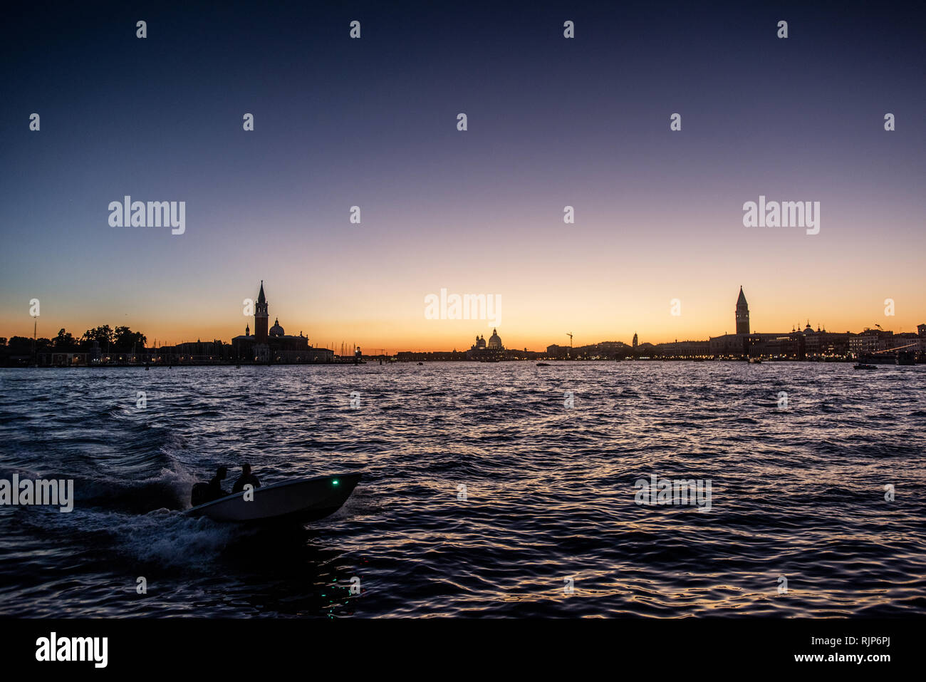 Venetian Sunset. Venice. Italy. Stock Photo