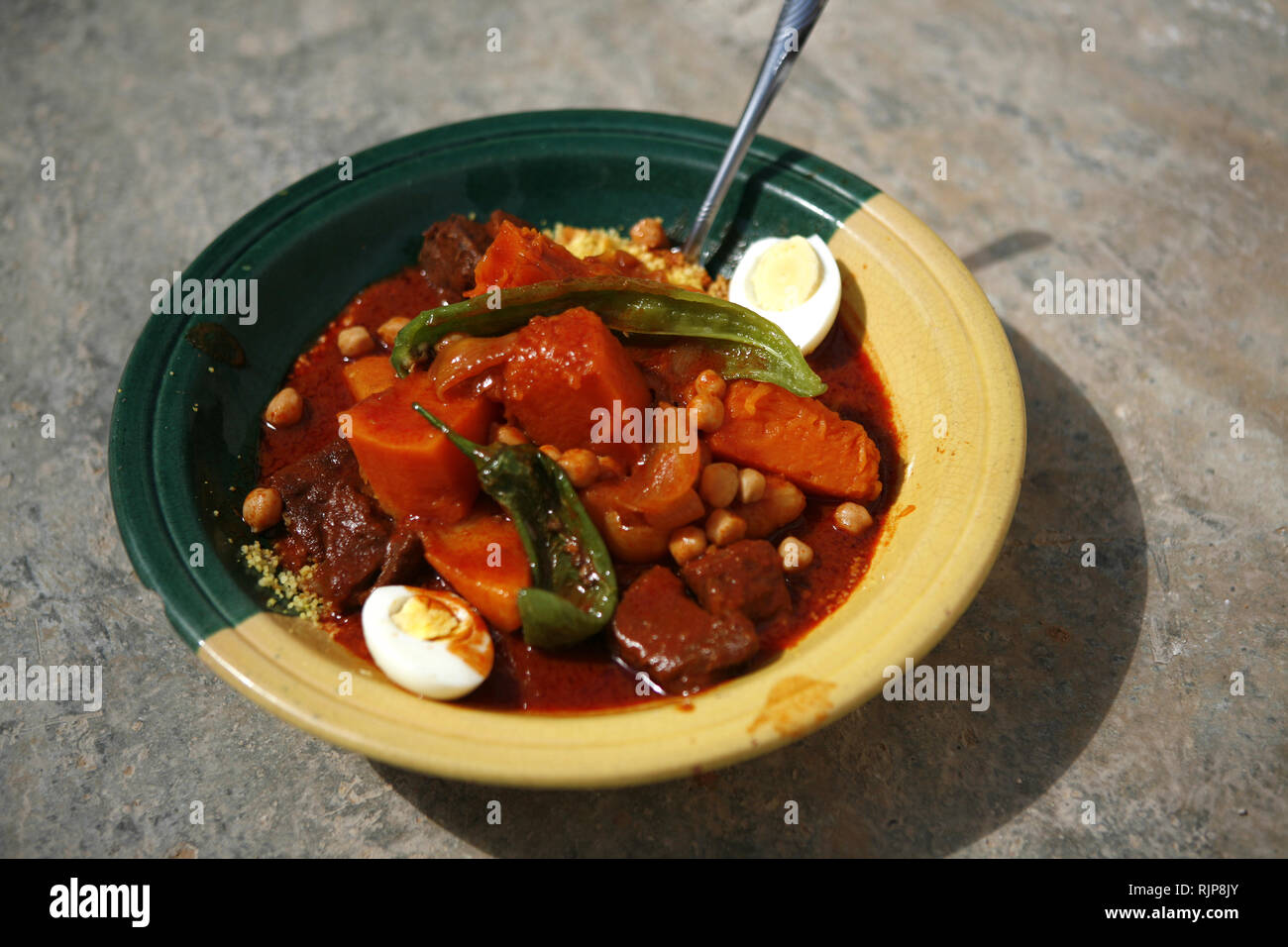 Traditional Tunisian food, couscous Stock Photo