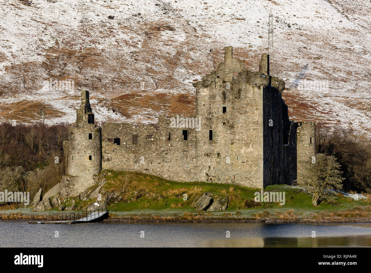 Close view of Kilchurn Castle, Loch Awe, Argyll and Bute, Scotland Stock Photo