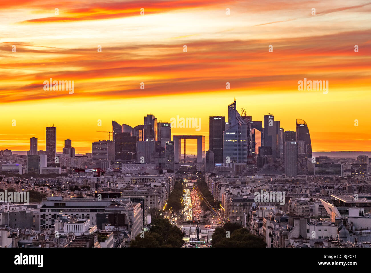 The Skyscrapers of La Défense , a high rise purpose built business