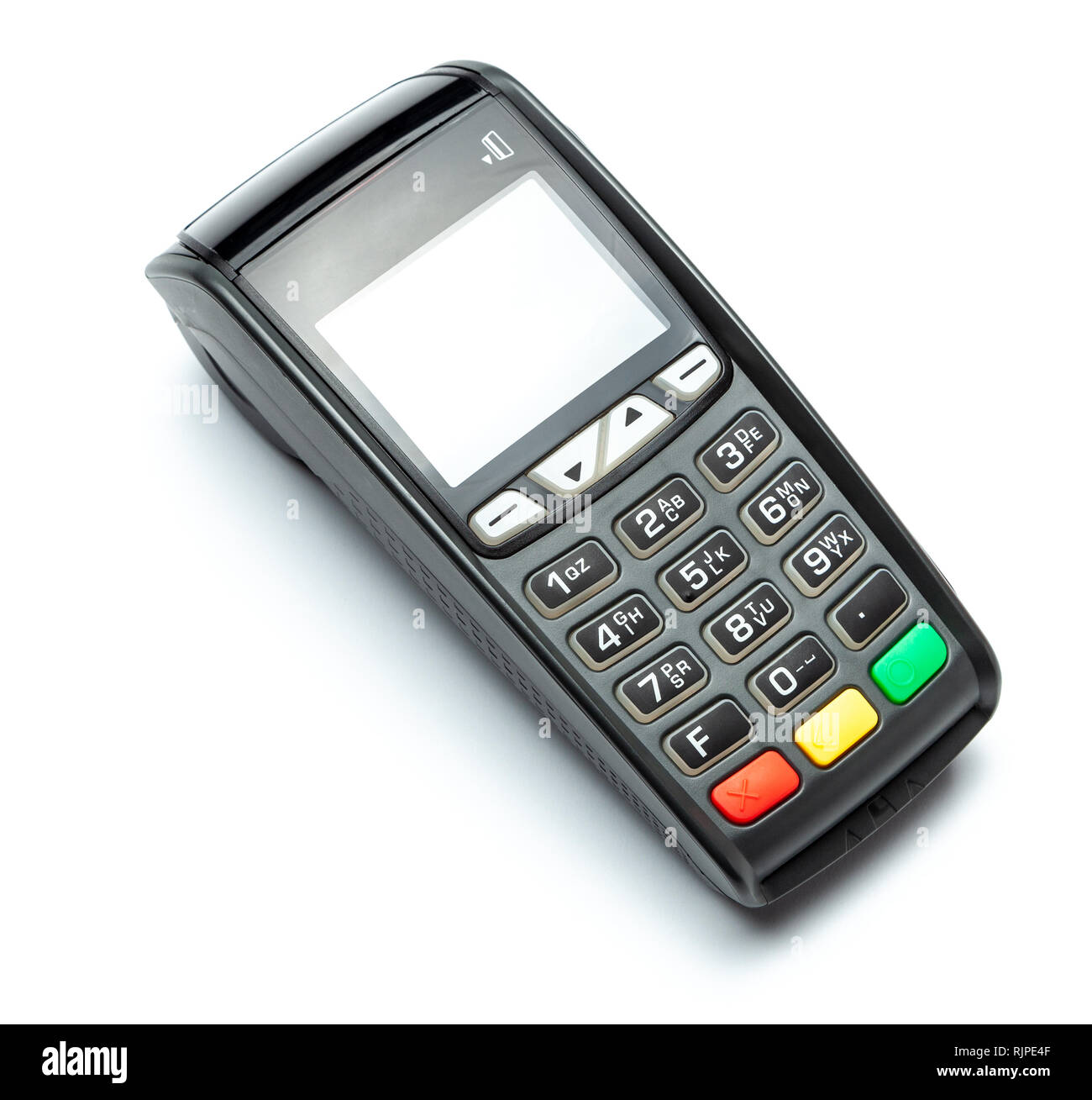 POS terminal, Payment Machine is isolated on white background Stock Photo