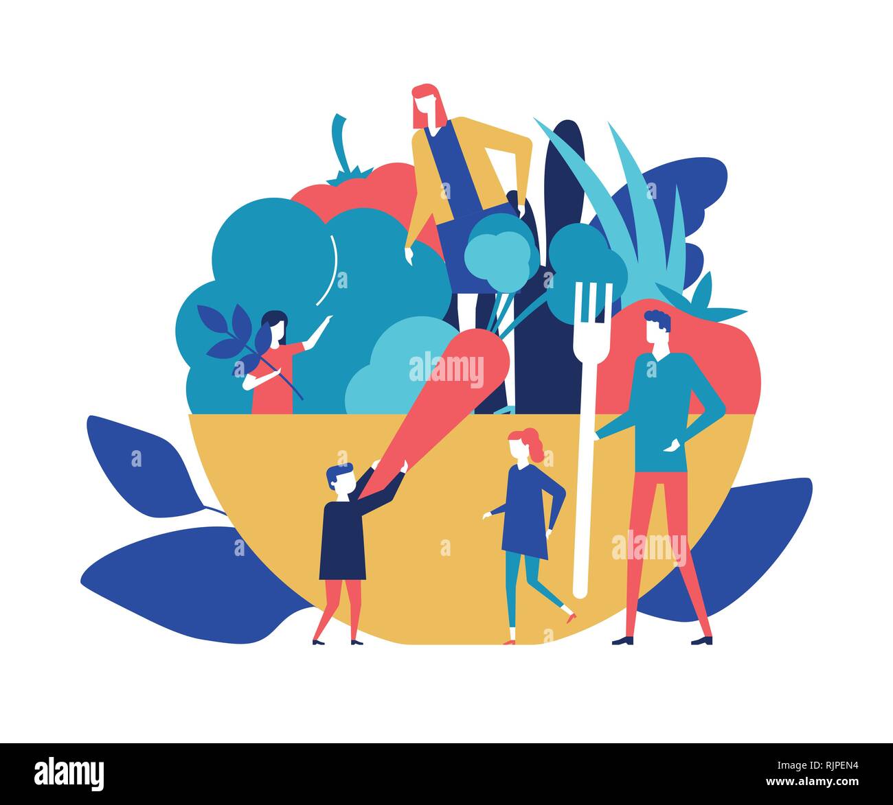 Organic food - flat design style colorful illustration Stock Vector ...