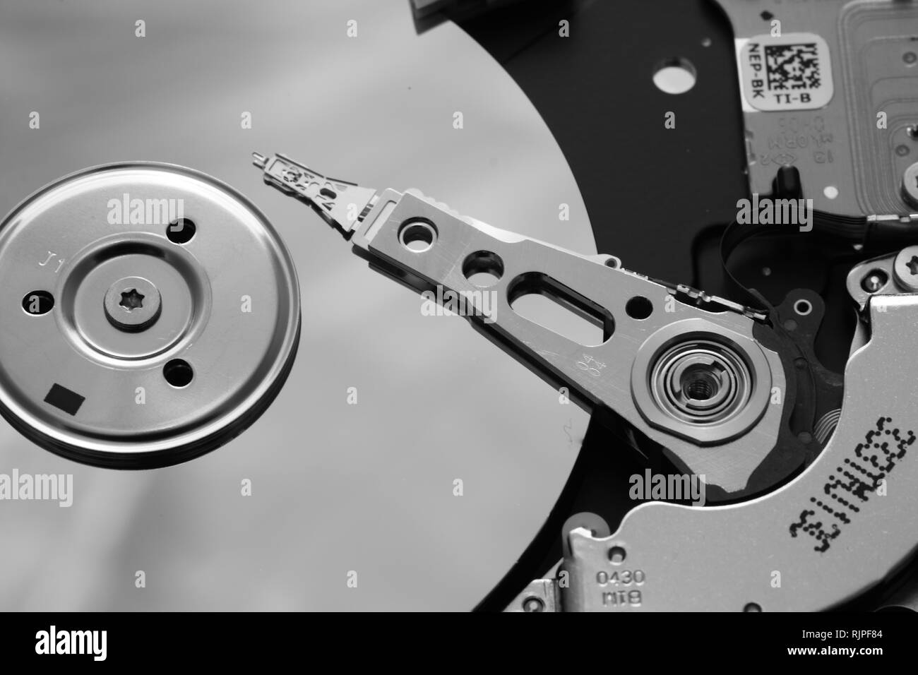 Open Hard Drive Stock Photo Alamy