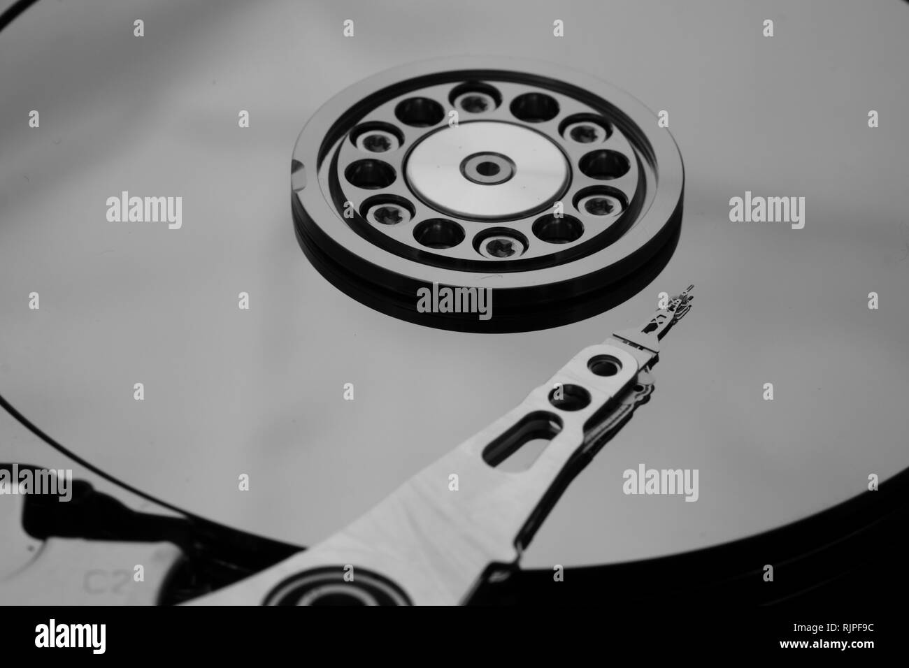 Open Hard Drive Stock Photo Alamy