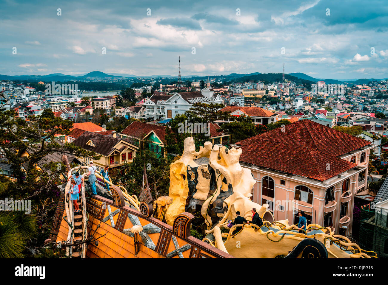 DALAT, VIETNAM. January 23, 2019. Hang Nga guesthouse, Crazy House, in Dalat, Vietnam. Stock Photo