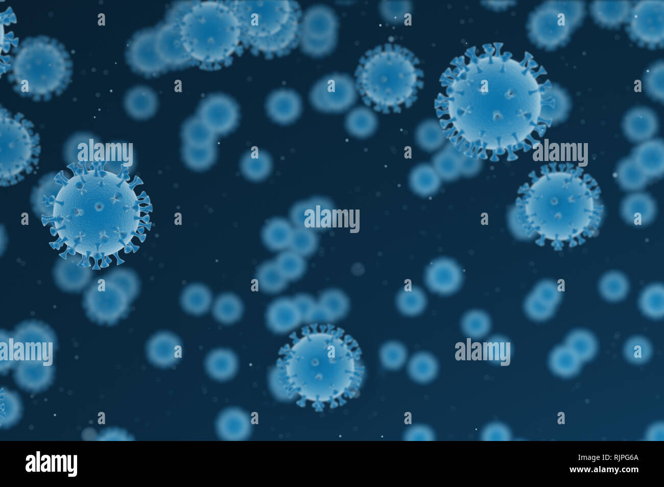 Blue Human Cells flowing 3D render Stock Photo