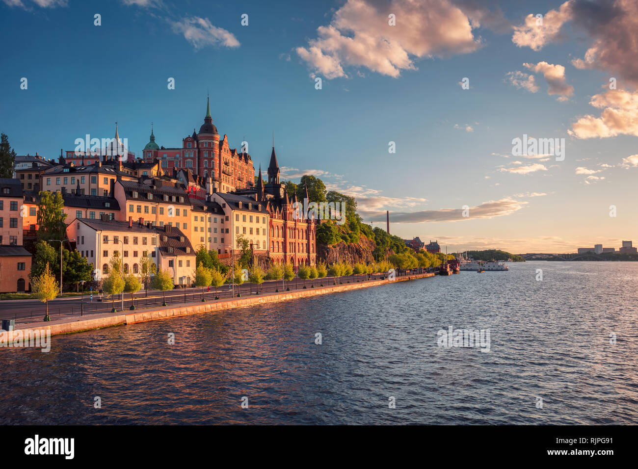 Stockholm. Cityscape image of old town Stockholm, Sweden during sunset. Stock Photo