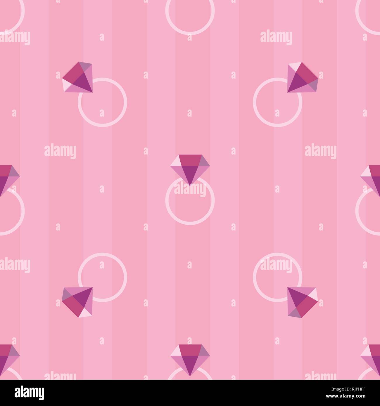 Diamond engagement ring pattern vector seamless repeat for any use Stock Vector