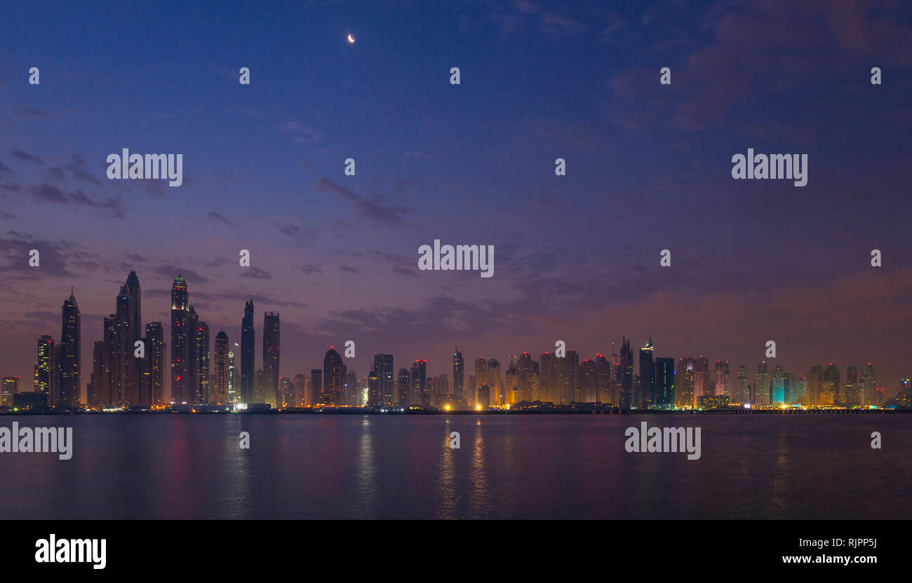 Skyline, Dubai Marina, UAE Stock Photo