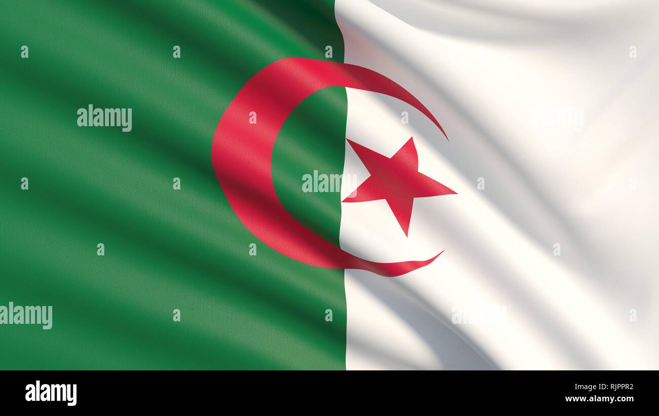 Background with flag of Algeria Stock Photo - Alamy
