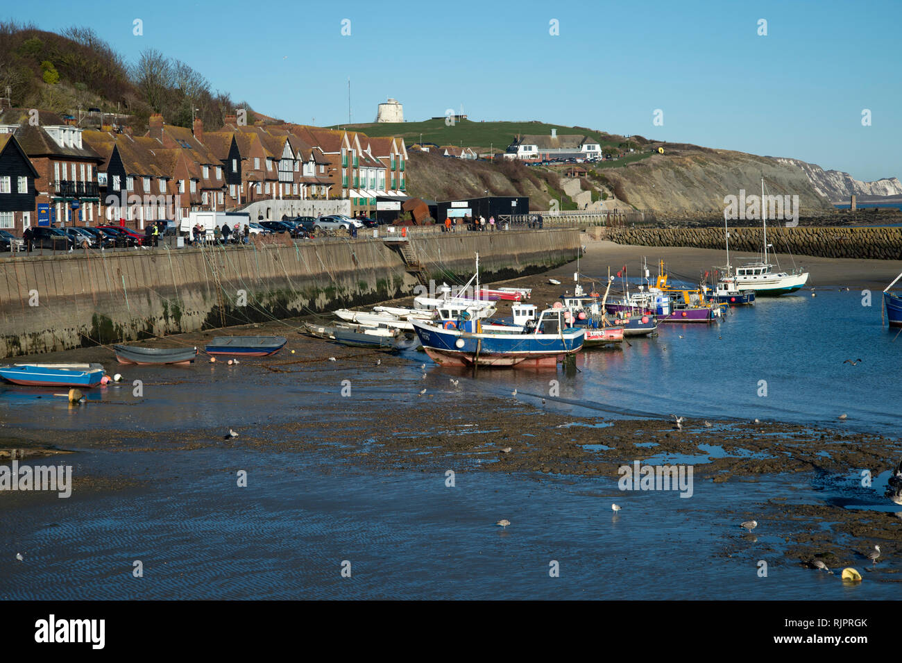 Folkestone harbour fishing boats hi-res stock photography and images ...