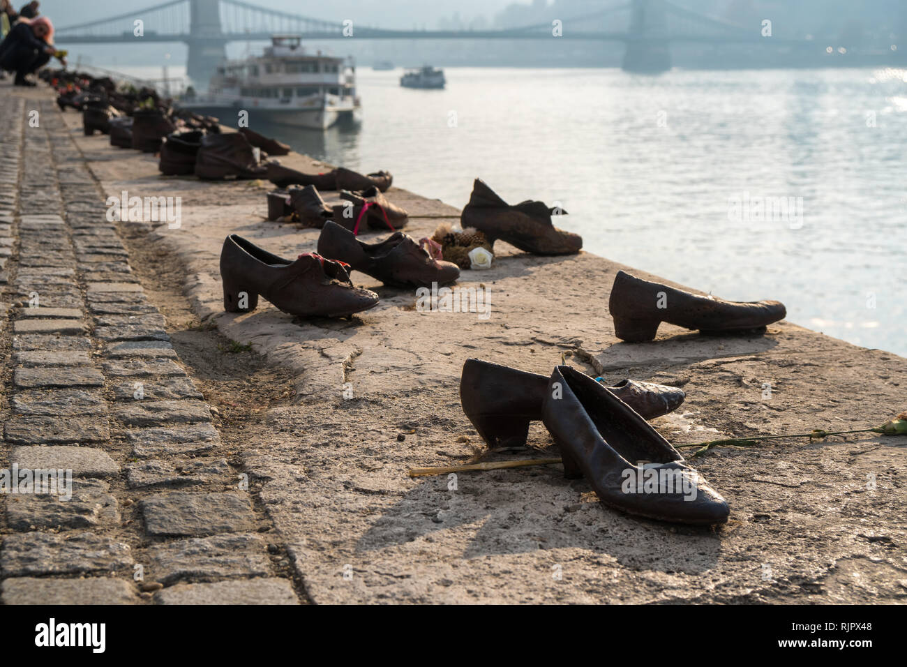 Shoes on the Danube bank" - Monument as a memorial of the victims of the  Holocaust during