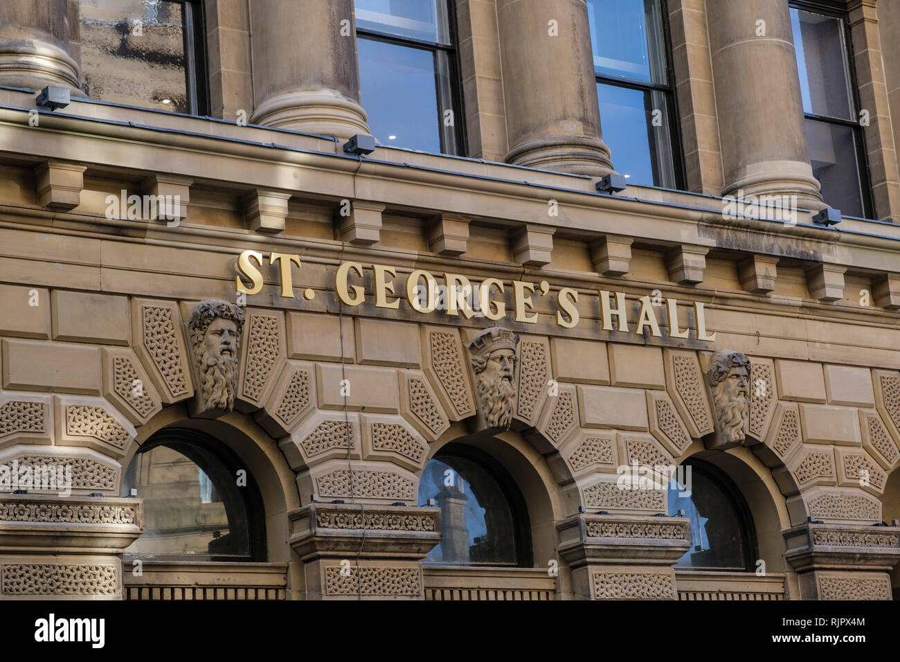 The recently regenerated St Georges Hall, Bradford, West Yorkshire, UK Stock Photo