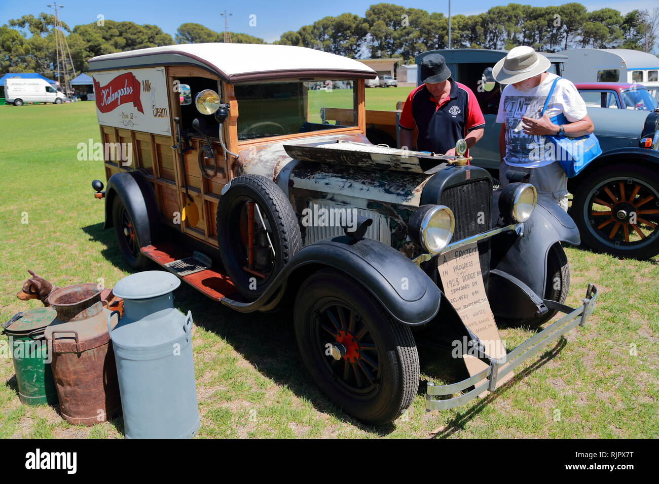 Dodge delivery van at the Power Rally at Port Milang, South Australia Stock Photo