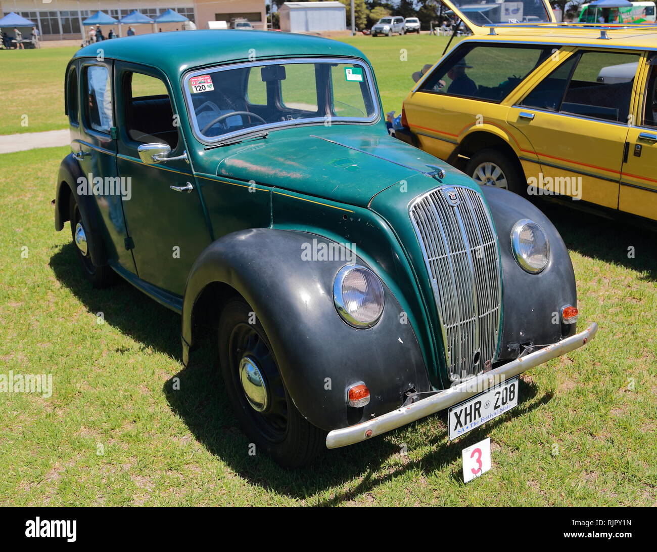 Morris 8 Series 'E' at the Power Rally at Port Milang, South Australia Stock Photo