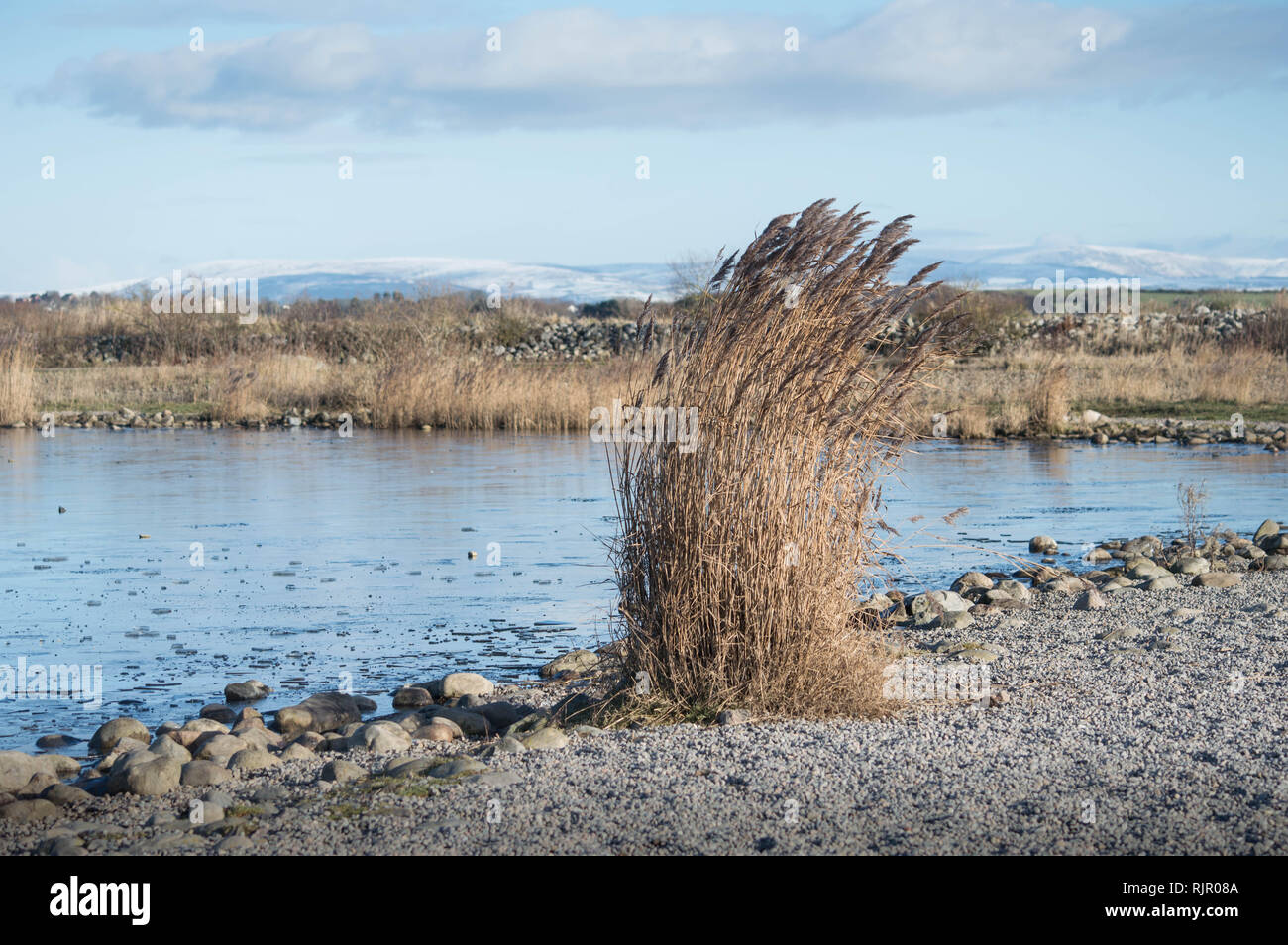Lake at Fleetwood, Lancashire Stock Photo