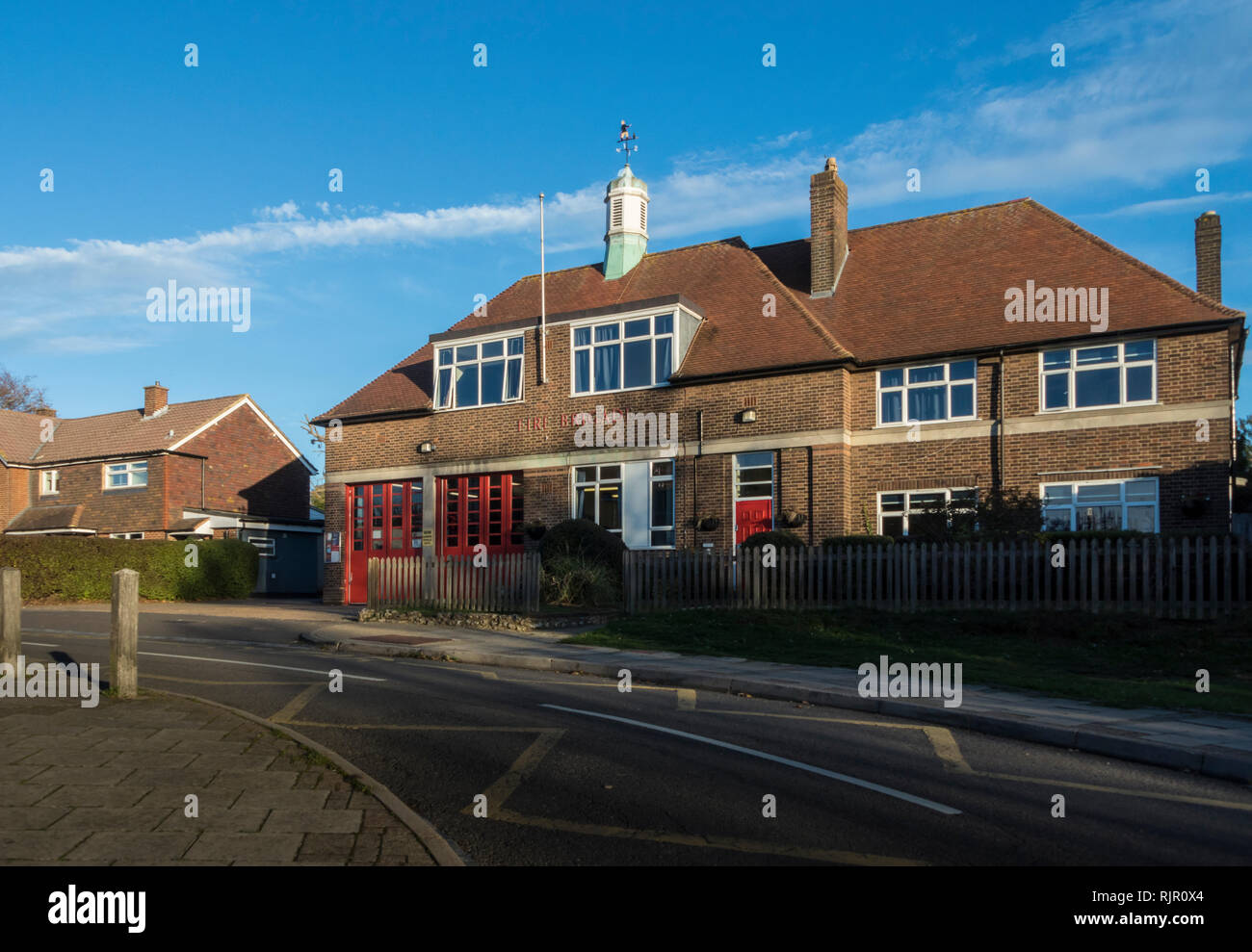Fire station building at Biggin Hill, Kent, UK Stock Photo Alamy