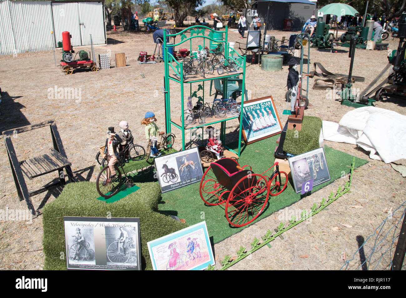 Vintage toys at the Power Rally at Port Milang, South Australia Stock