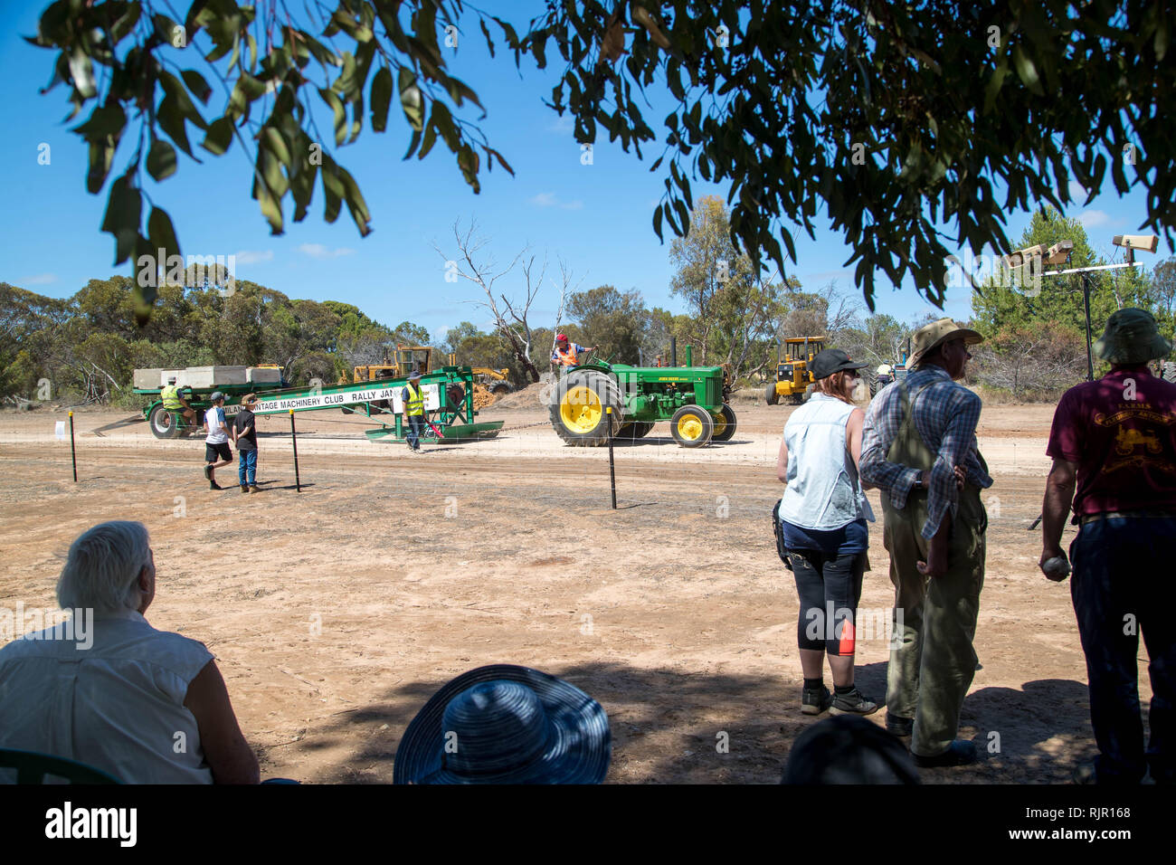 Tractor pulling at the Power Rally at Port Milang, South Australia Stock Photo