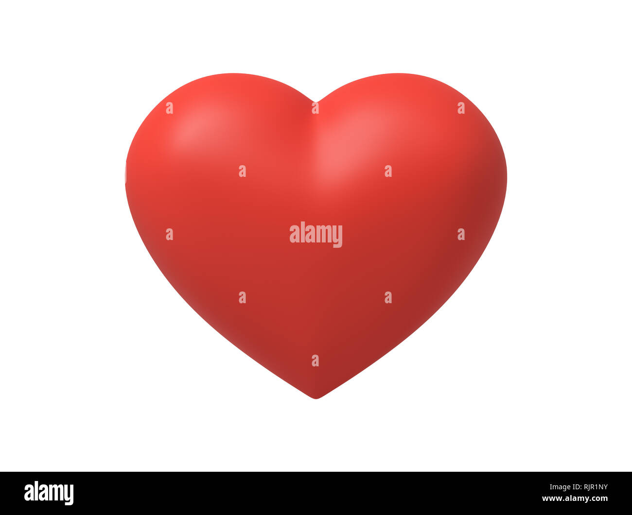 3d rendering of red heart isolated on white background. Love and affection. Heart health. Cardiostimulators. Stock Photo