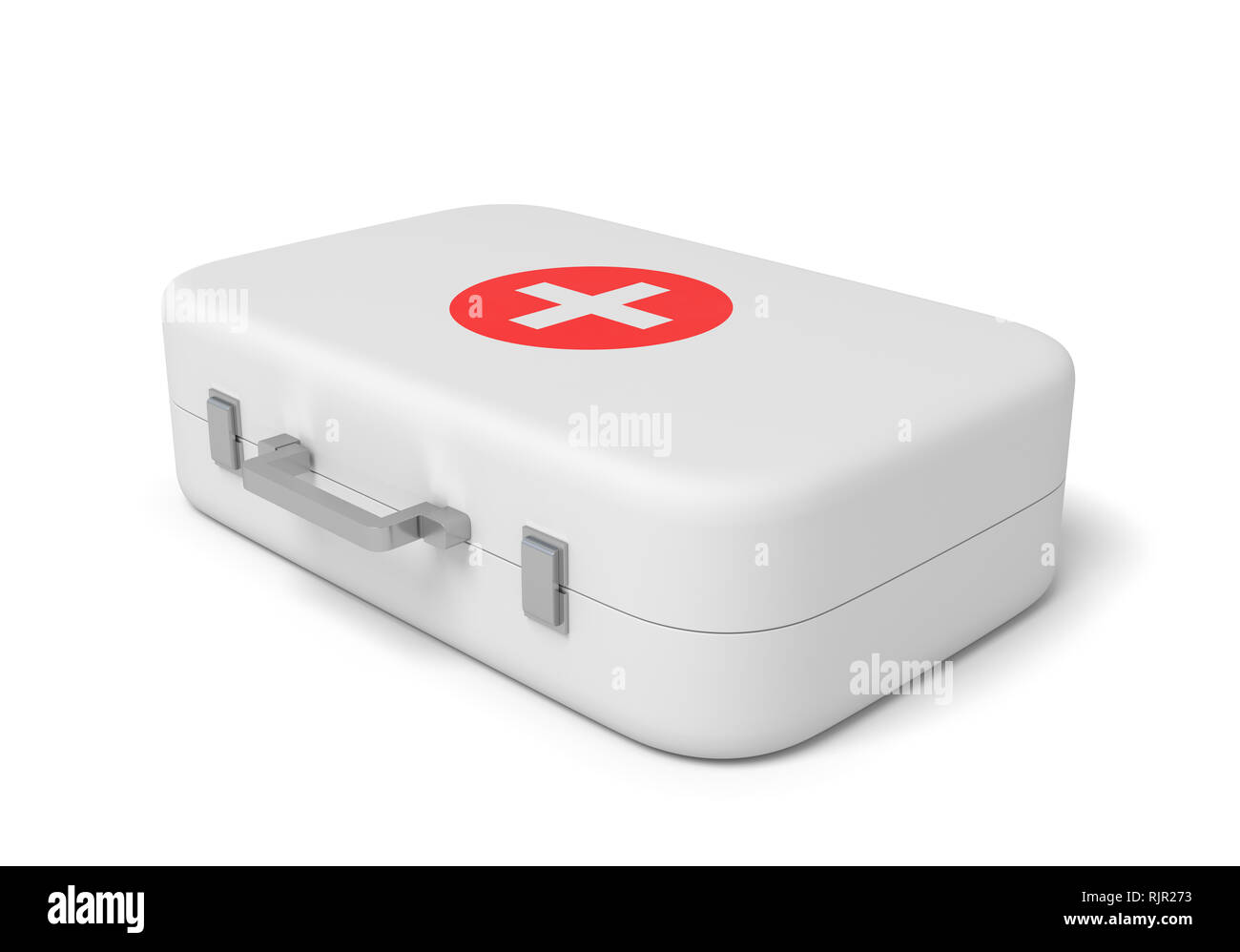 3d rendering of first aid medical box isolated on white background ...