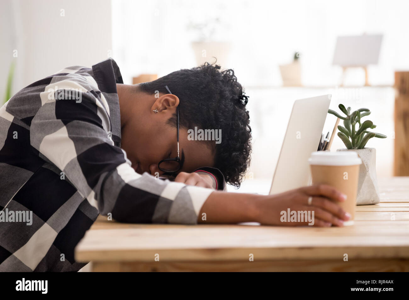 Person Falling Asleep Desk Stock Photos Person Falling Asleep