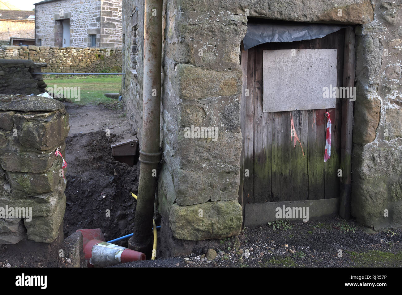 Barn Conversion Back Green Long Preston Stock Photo Alamy