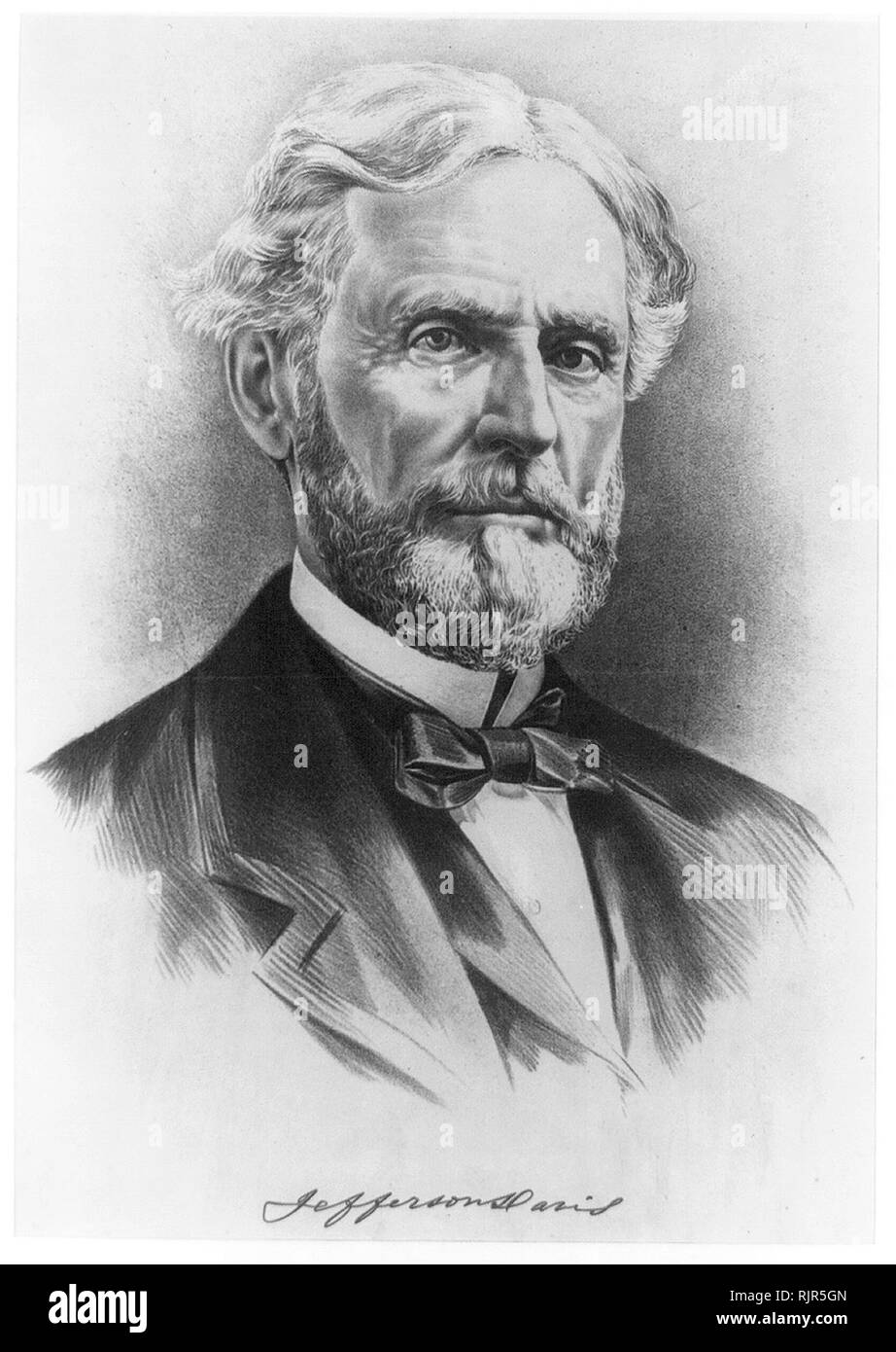 Jefferson Davis portrait ca. 1890 Stock Photo Alamy
