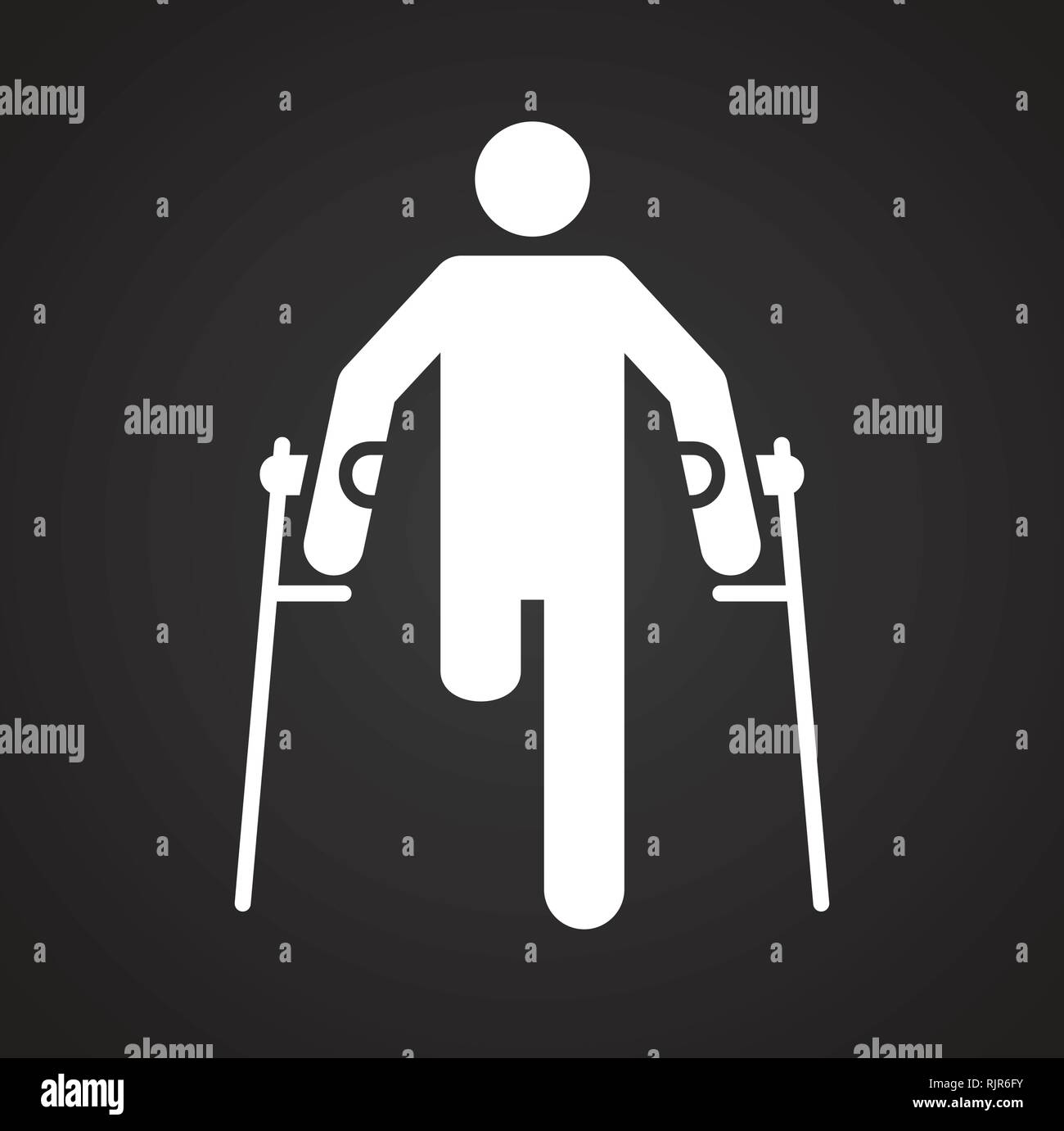 Disability icon on black background for graphic and web design, Modern ...