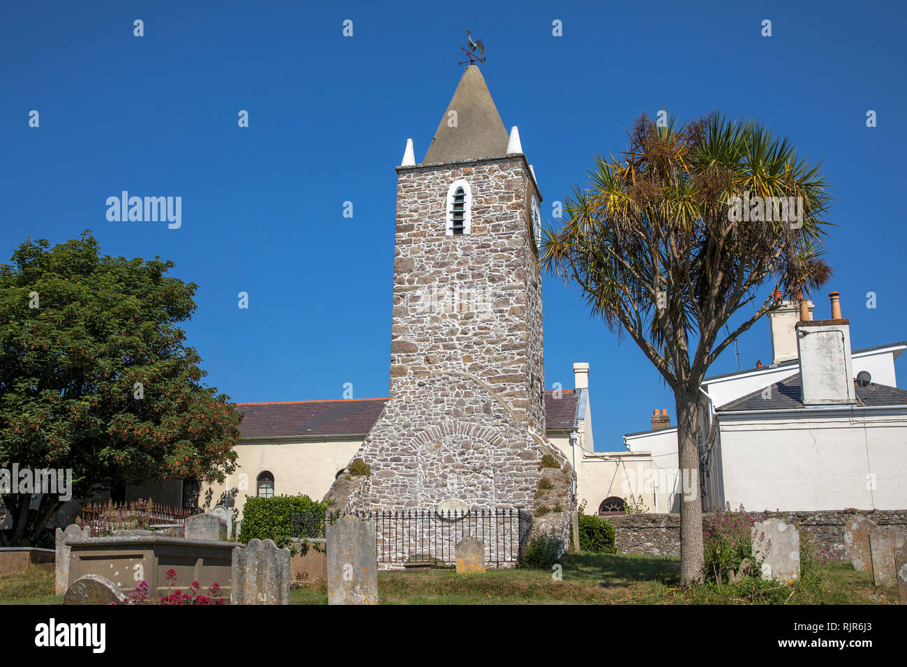 The clock tower near the museum at the top of the high street in