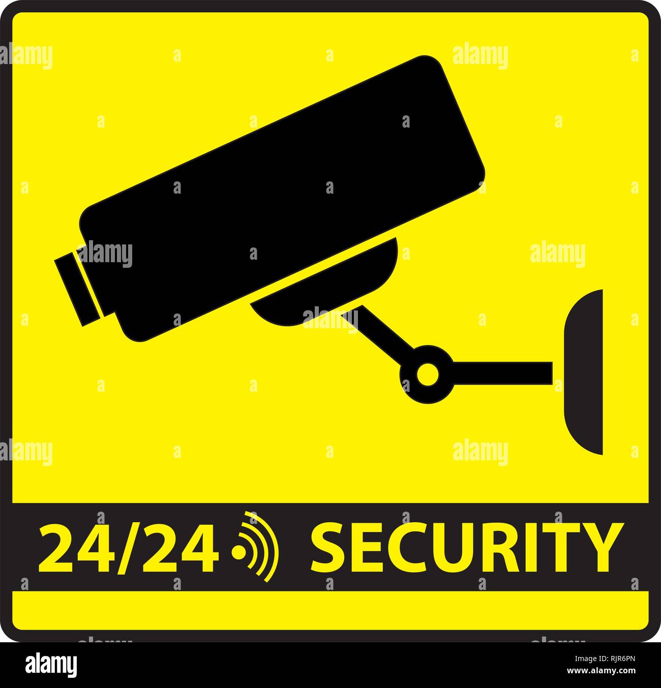 Security sign cctv cam Stock Vector