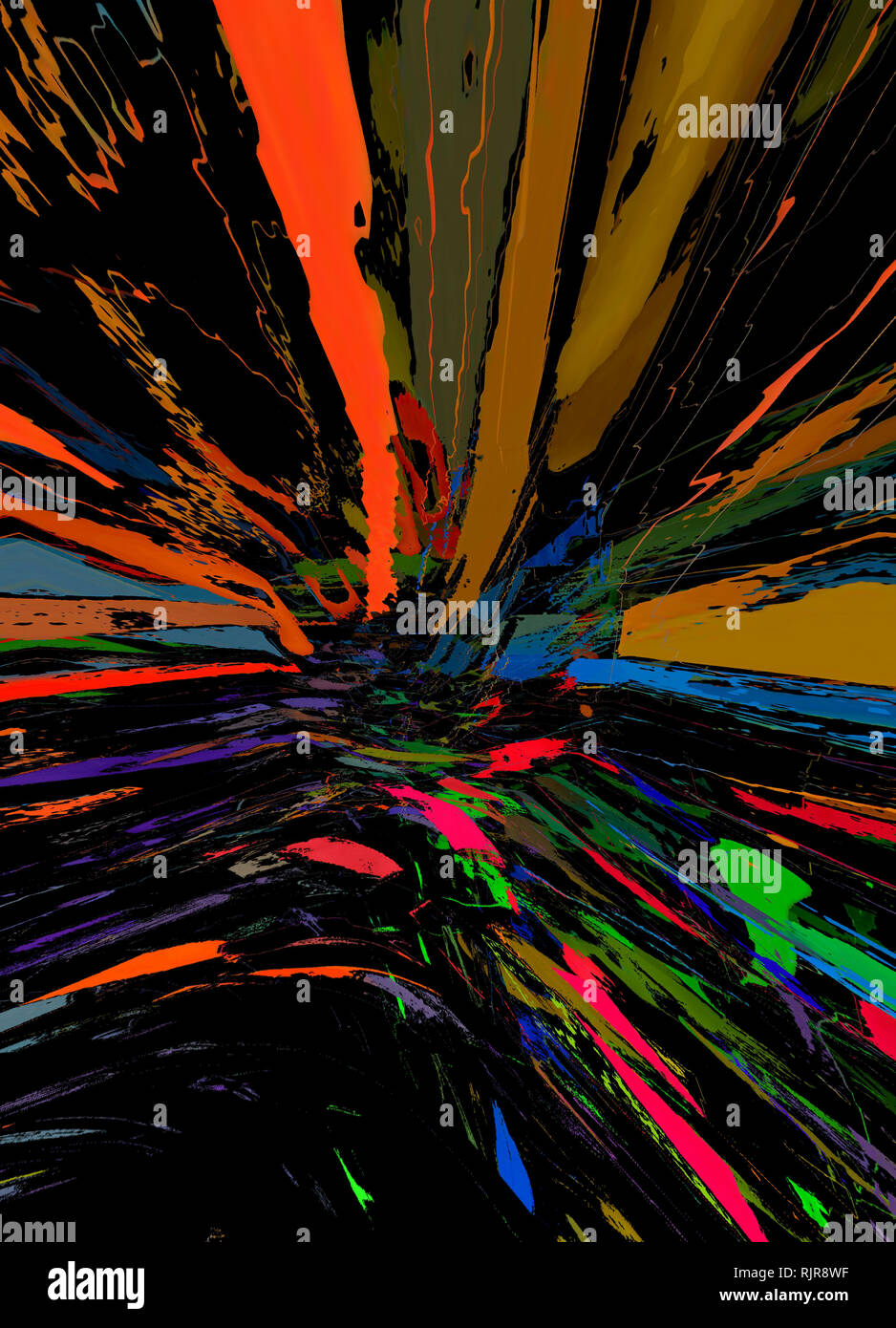 Abstract multicolored watercolor texture background. Oil painting style. Warm colors. Soft brushstrokes of paint. Modern art. Good for printed picture Stock Photo