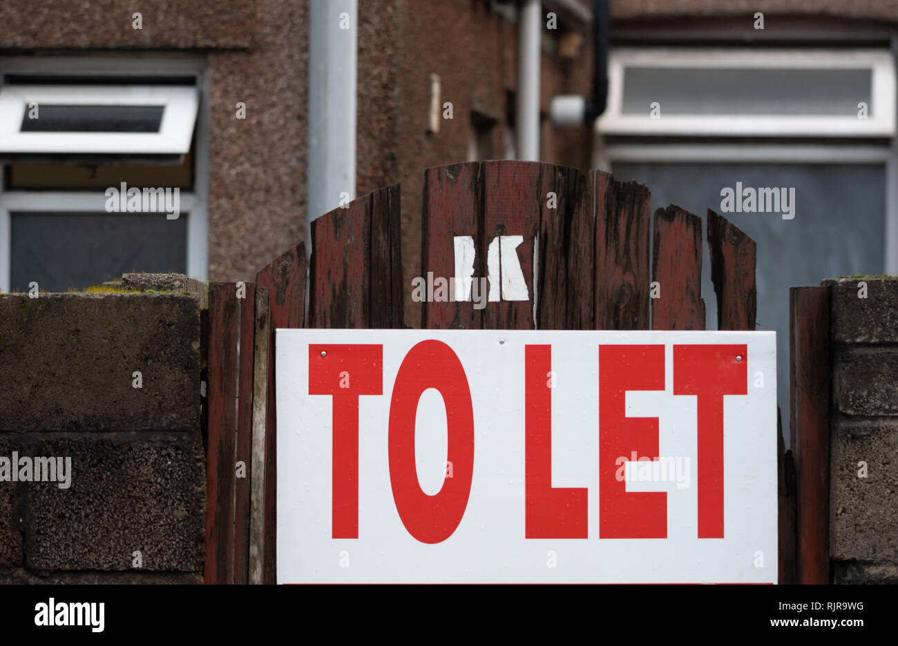 A house available to rent with a To Let sign at a house in Port Talbot