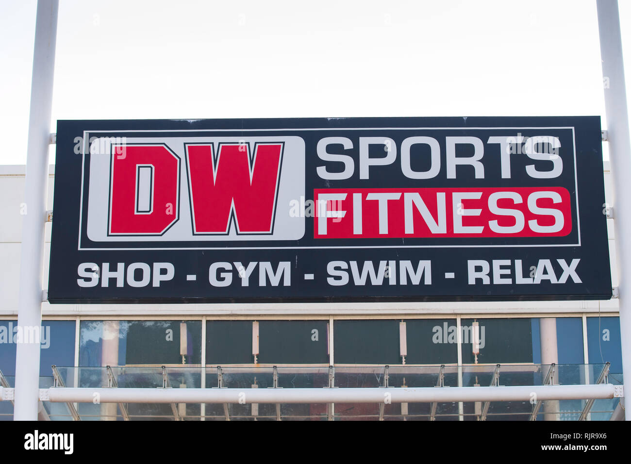 DW Sports and Fitness gym in Cardiff, Wales, UK. Stock Photo