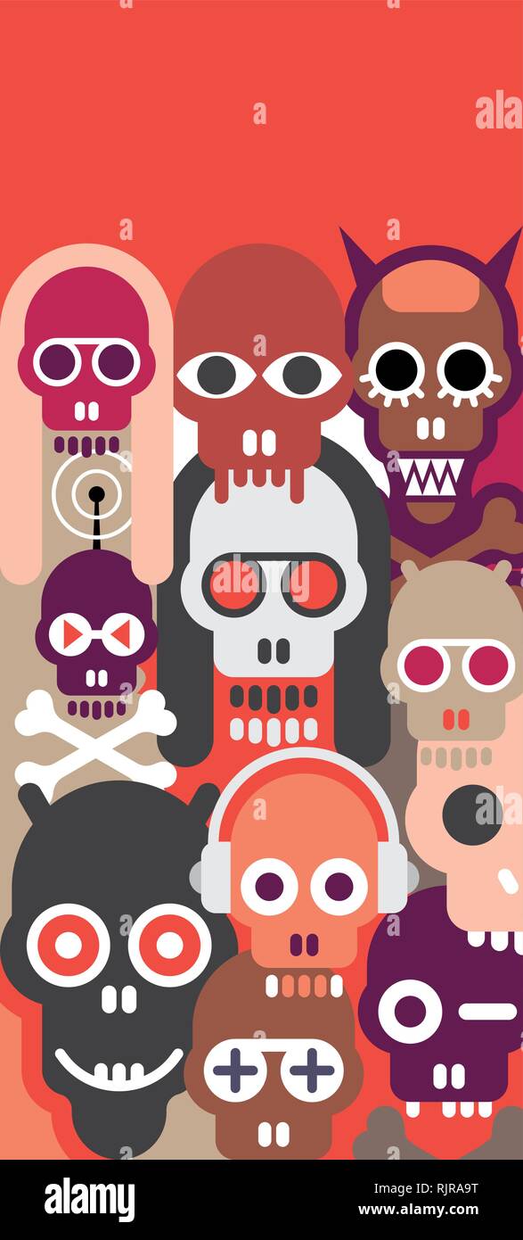 Skulls - vector illustration Stock Vector Image & Art - Alamy
