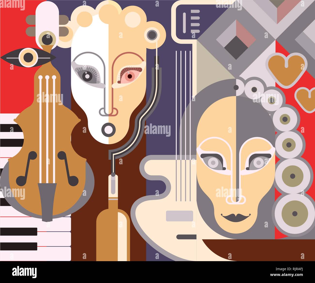 Abstract Musical Background - vector illustration Stock Vector Image ...