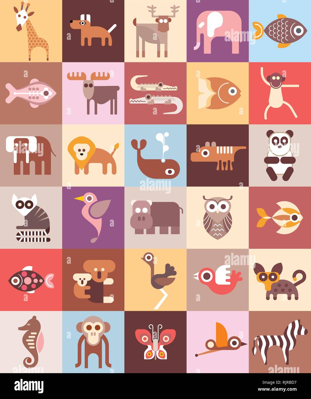 Zoo Animals - vector illustration. Graphic design with variety animal icons Stock Vector Image & Art - Alamy Zoo Animals - vector illustration. Graphic design with variety animal icons Stock Vector Image & Art - Alamy
