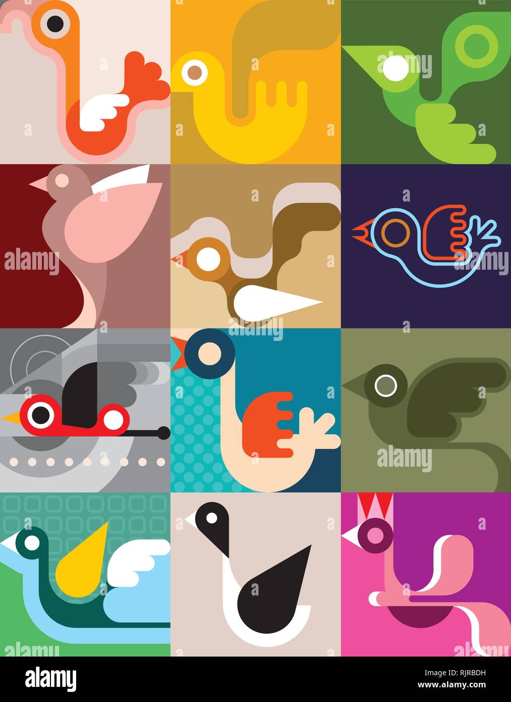 Birds seamless wallpaper. Vector illustration Stock Vector Image & Art ...