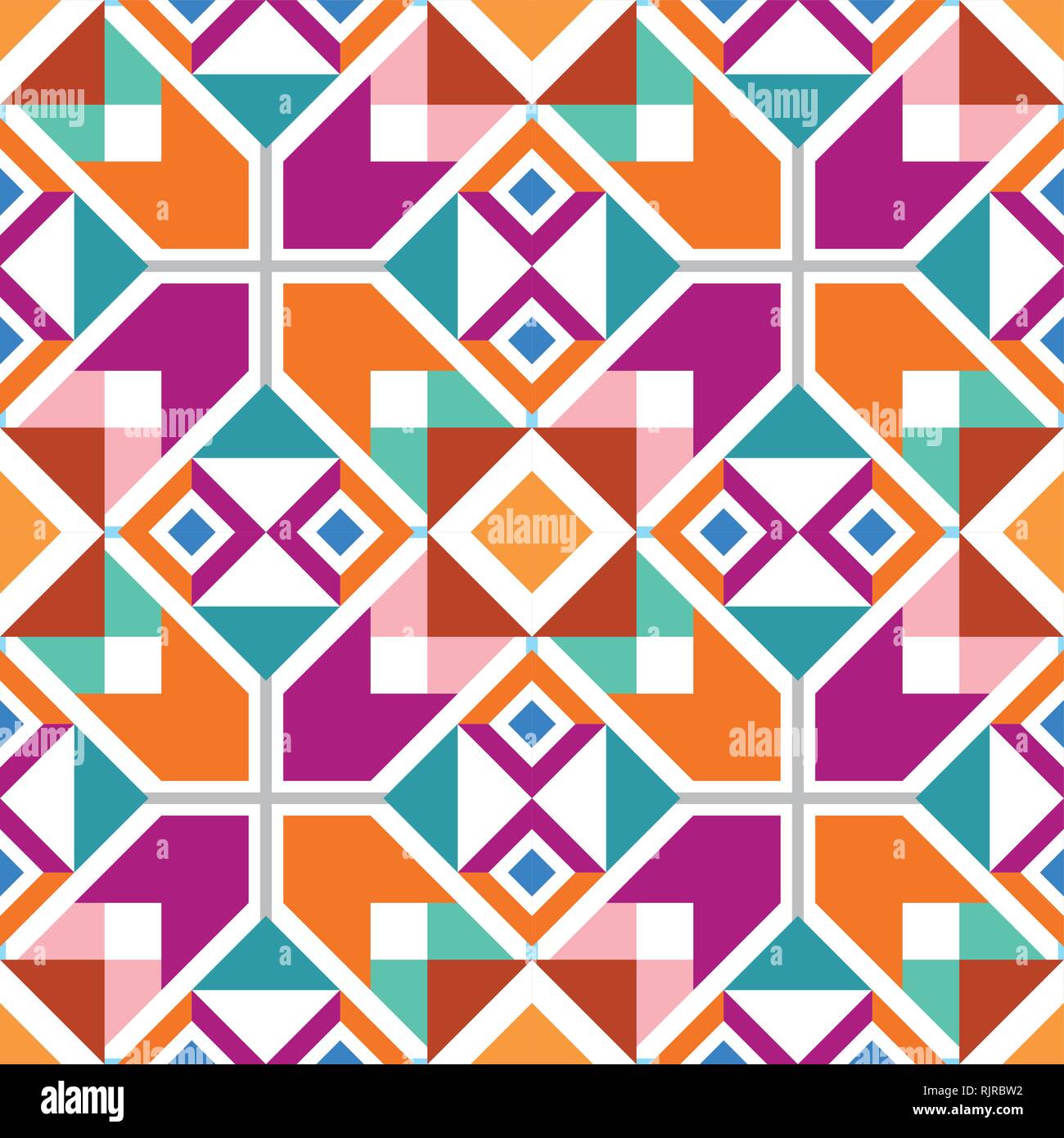 Geometric seamless wallpaper with abstract ethnic pattern Stock Vector ...