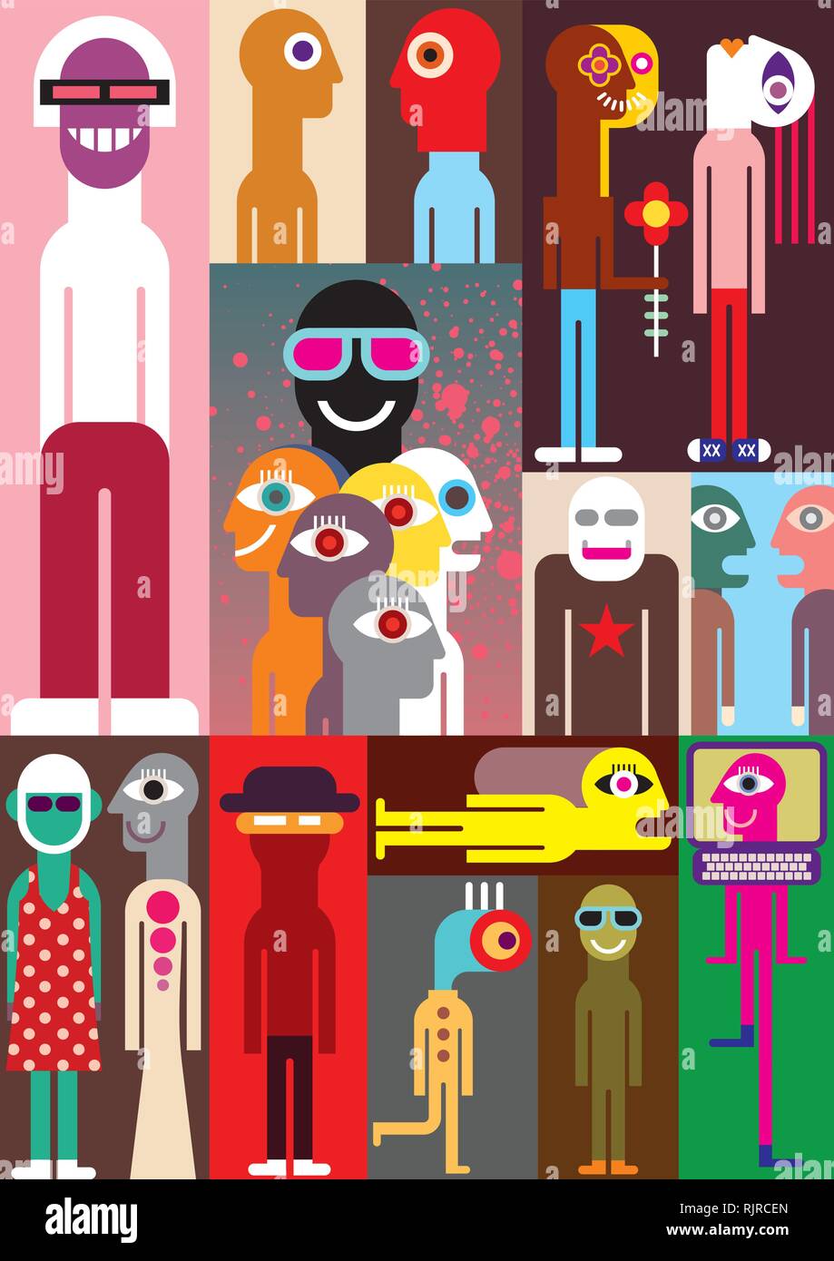 Large group of people vector illustration Stock Vector Image & Art - Alamy