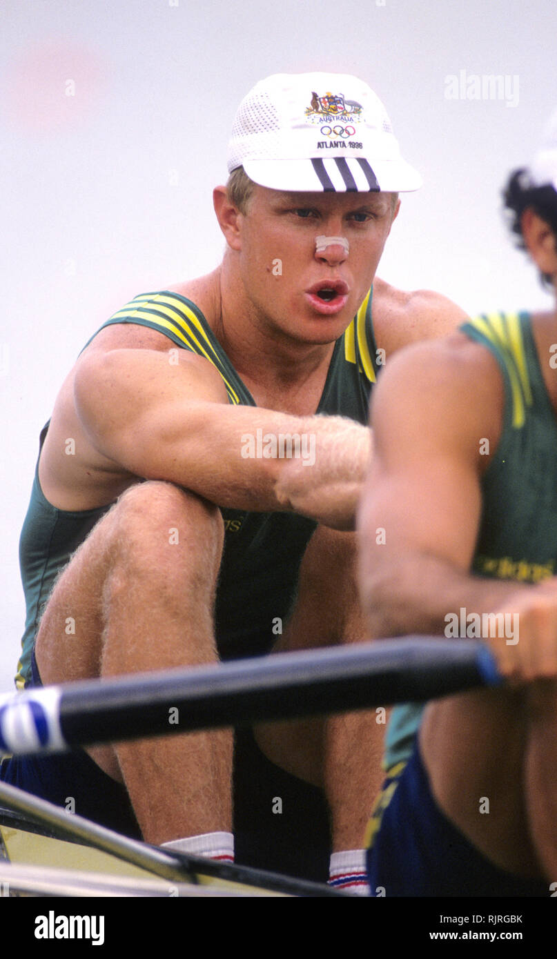 Silver medalist 1996 olympic rowing regatta hires stock photography