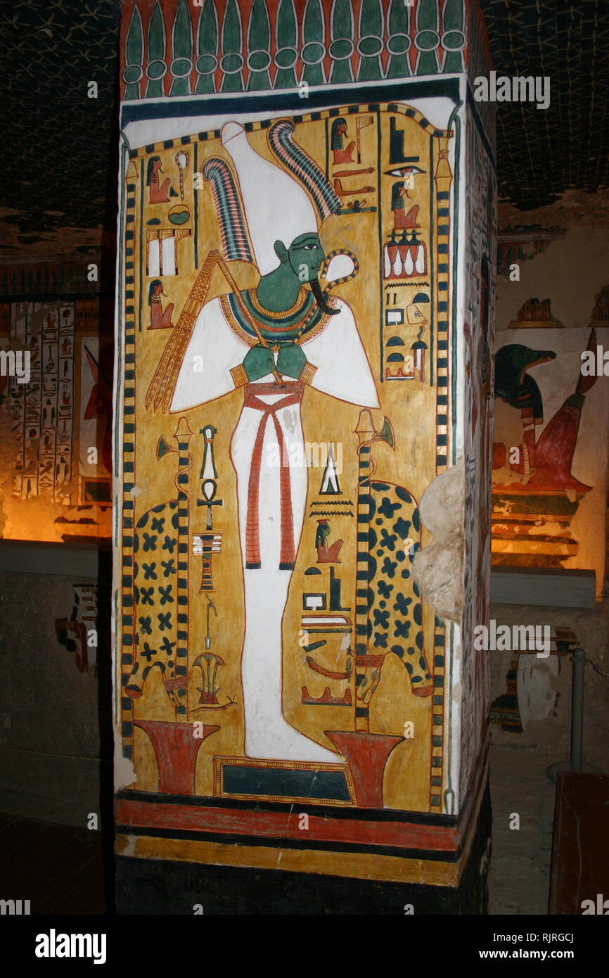 The god osiris tomb painting hi-res stock photography and images - Alamy