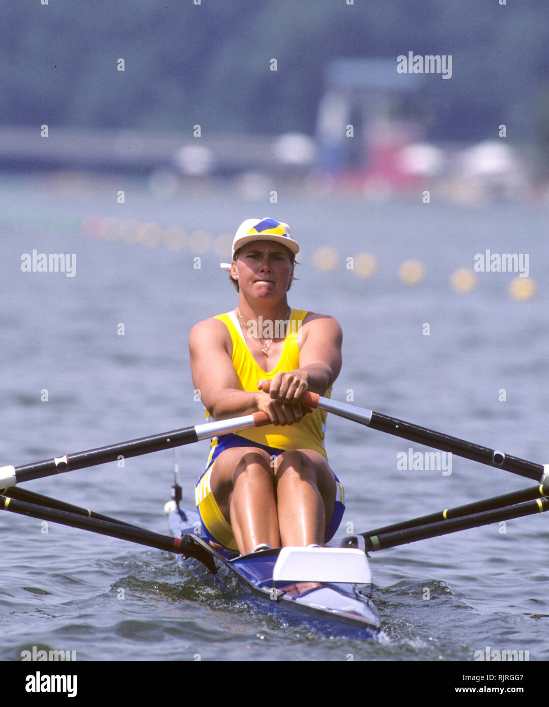 Atlanta, USA., SWE W1X, Maria BRANDIN, 1996 Olympic Rowing Regatta, Lake Lanier, Georgia,  [Mandatory Credit Peter Spurrier/ Intersport Images] Stock Photo