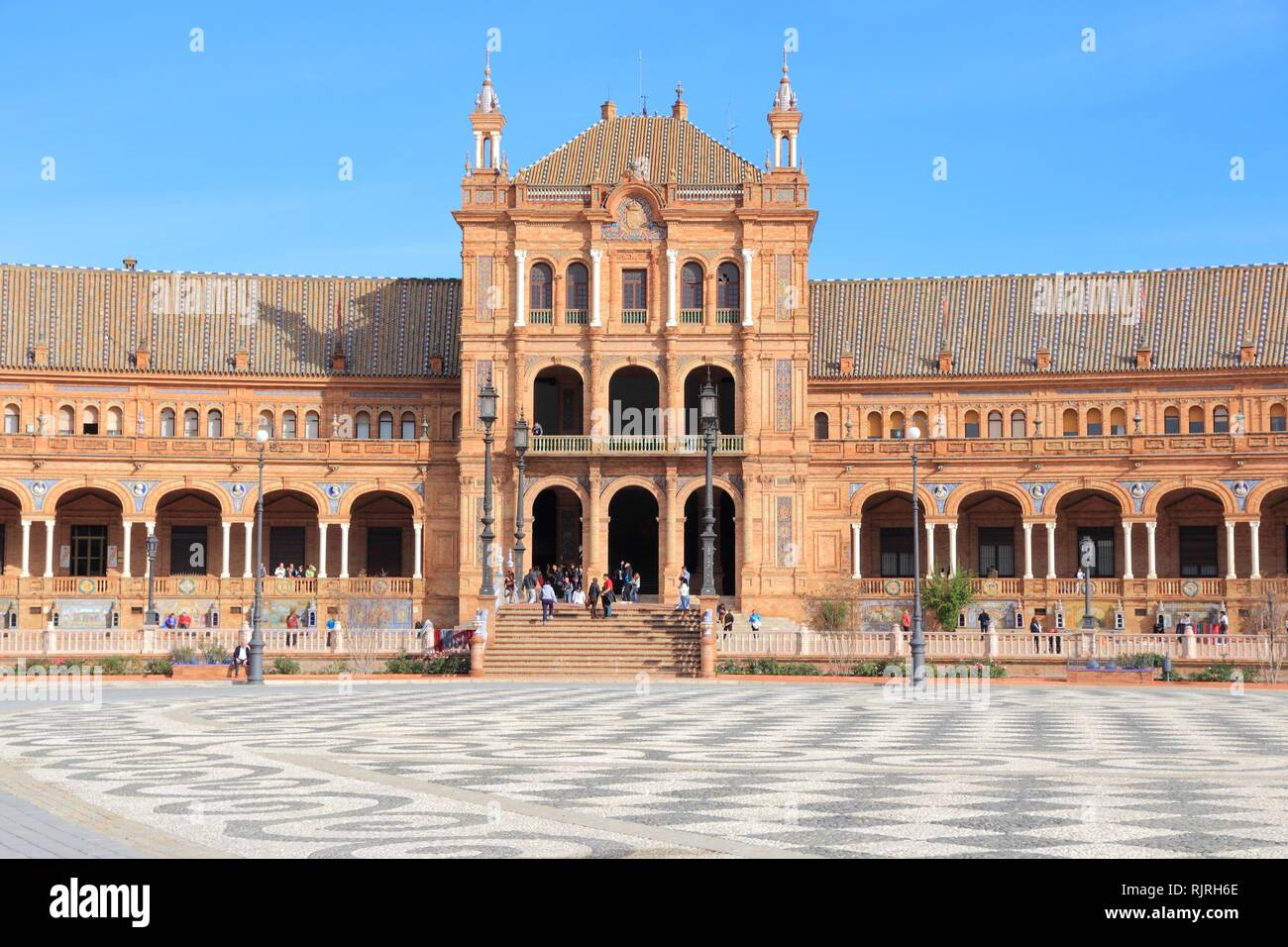 Seville, Spain famous Plaza de Espana square, landmark of Sevilla