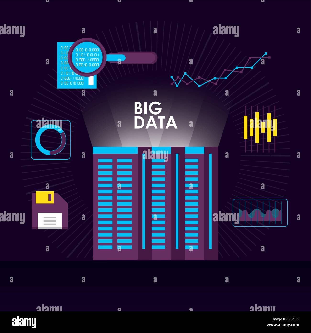 Big data technology Stock Vector Image & Art - Alamy
