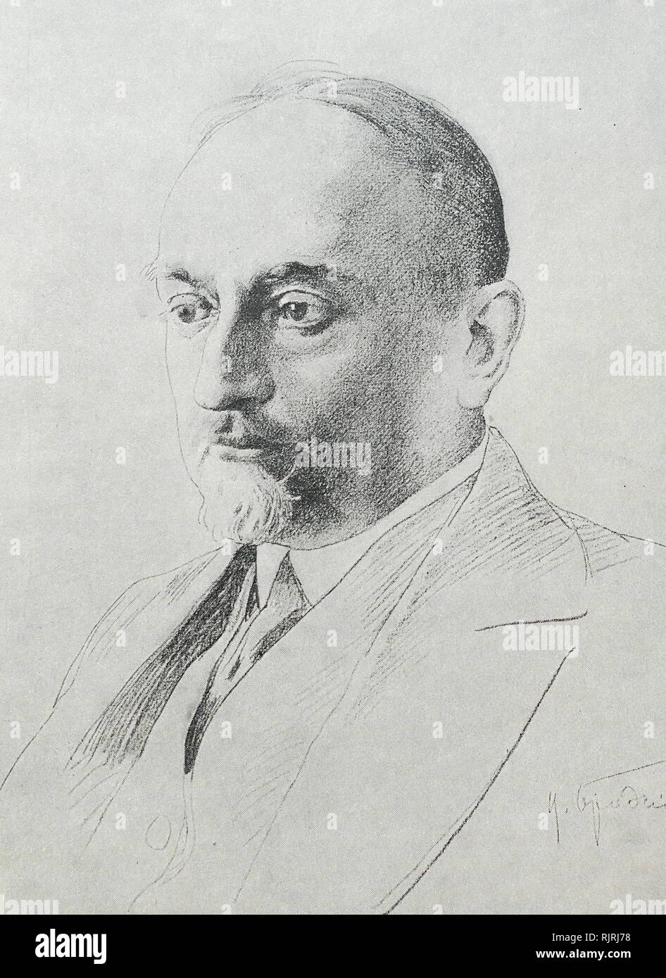 Georgy Vasilyevich Chicherin, revolutionary Soviet politician Stock Photo