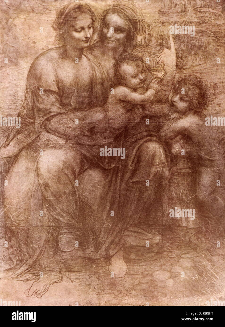 John by Da Vinci- CHRIST in Art Canvas St Christ Mary Anne and the Infant St 