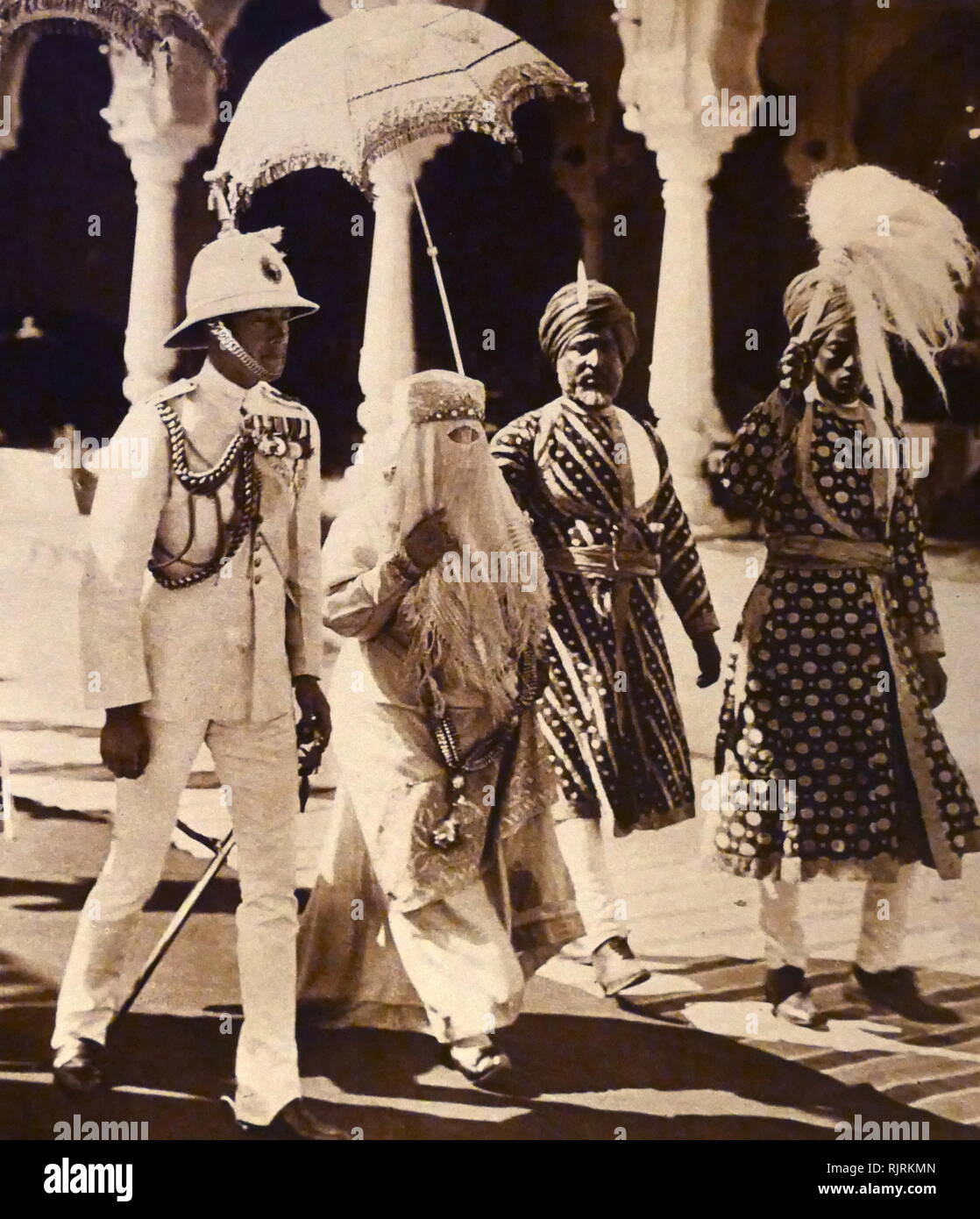 Attending the Delhi Durbar 1911; Hajjah Nawab Begum Sultan Jehan (1858 - 1930), Begum of Bhopal who ruled from 1901 to 1926 Stock Photo