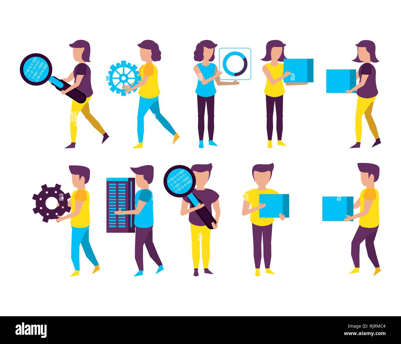 Coworkers data Stock Vector Images - Alamy